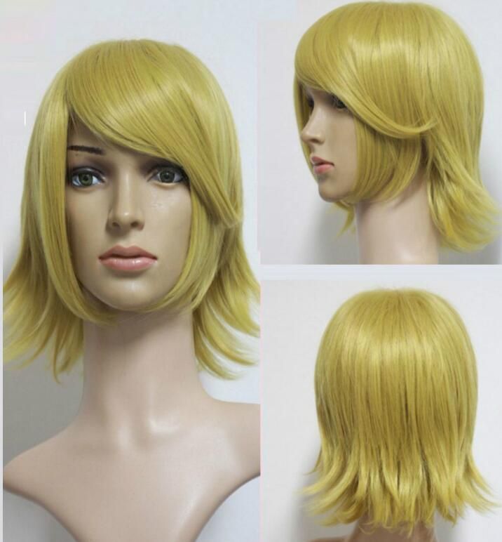Wig Kagamine Rin Halloween Cosplay Costume Straight Short