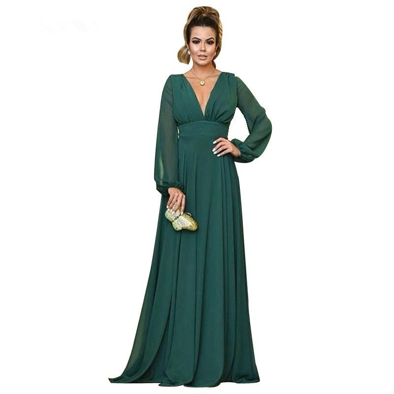 long sleeves soiree dresses