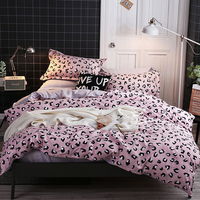 Bonenjoy Double Size Bedding Set Queen Size Leopard Print Quilt