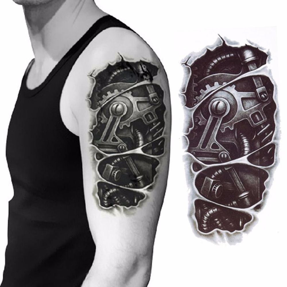 3D mechanical arm fastening nut tattoo sticker for men arm hand body warterproof Temporary Tattoo tatuagem 3D mechanical arm fastening nut tattoo sticker for men arm hand body warterproof Temporary Tattoo tatuagem