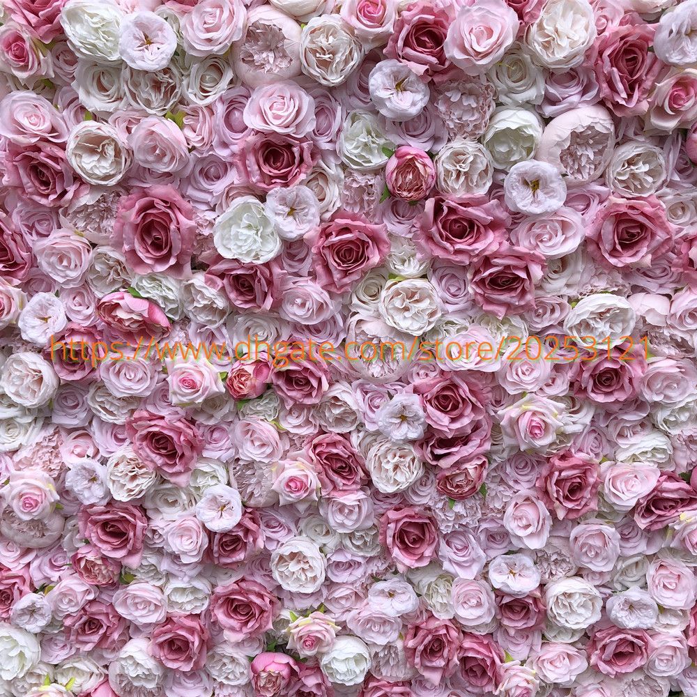 Zones 20pcs Mur de Fleurs Roses Artificielles en Soie Décor pour Mariage Zones 20pcs Mur de Fleurs Roses Artificielles en Soie Décor pour Mariage