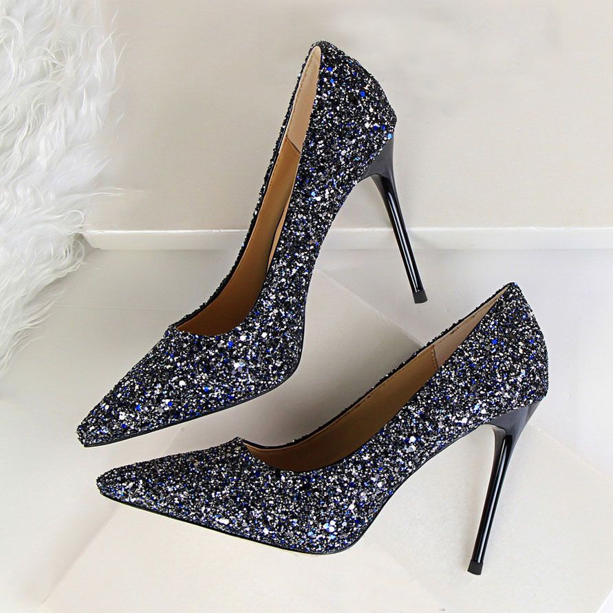silver sparkly prom shoes