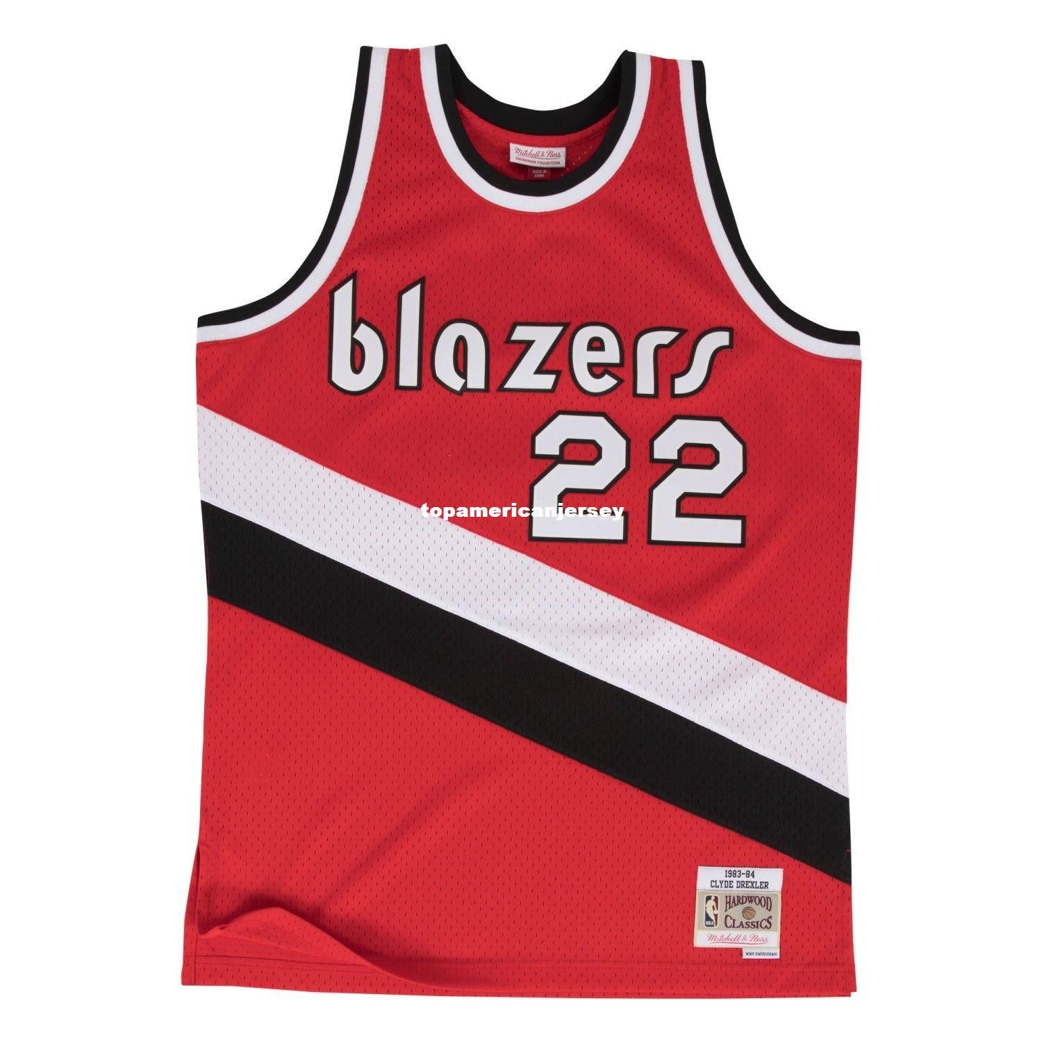 2020 Clyde Drexler 22 Sewn Mitchell & Ness High Quality Vintage Jersey