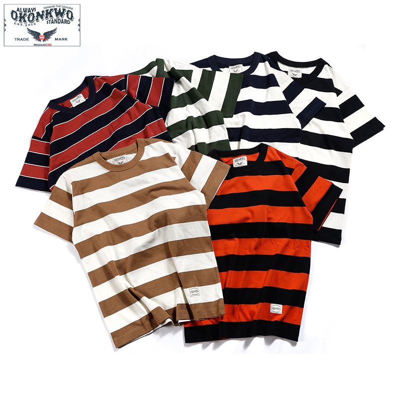 Acquista Streetwear Maglia T Shirt Estate 100 Di Banda Del Cotone Maglietta A Righe Uomo Casual Big Mens Tshirt Abbigliamento 2019 A 28 86 Dal Mangcao Dhgate Com