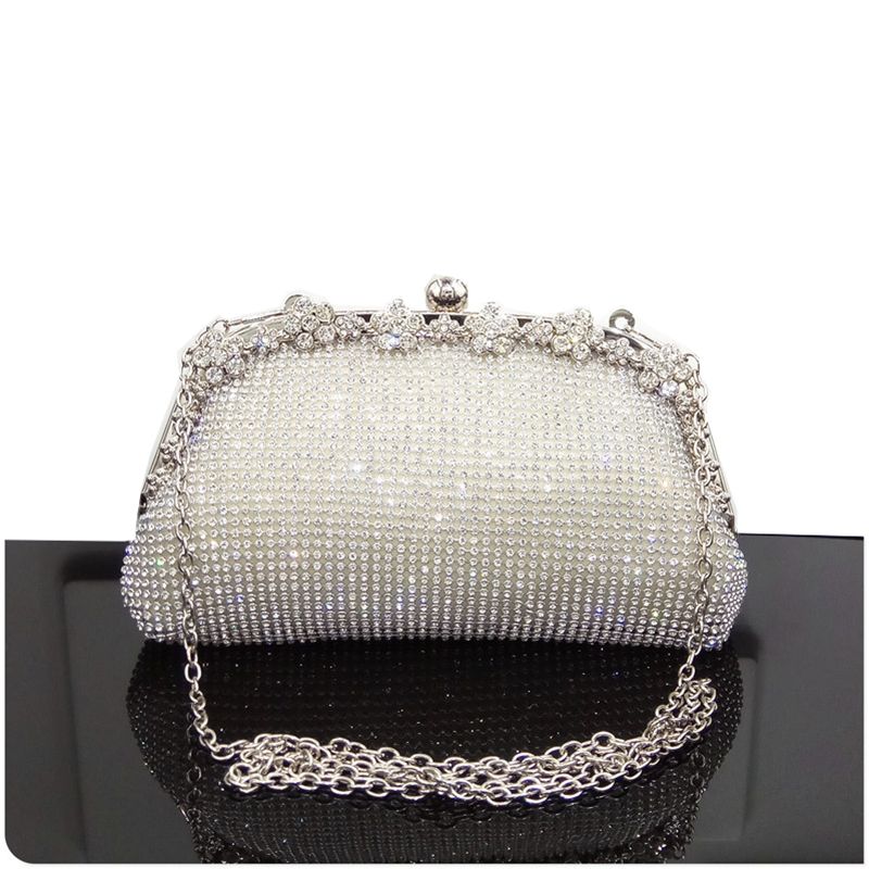 silver clutch purse wedding