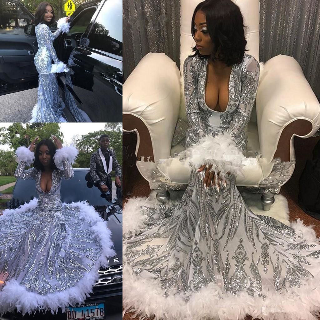 white and silver long sleeve dress