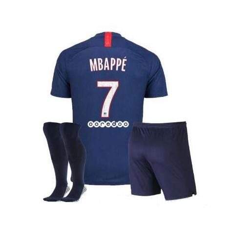 GYLMXF Jersey Traje Camiseta Shorts Calcetines Camisetas de Entrenamiento Camiseta de fútbol de Local Mbappé 7# Neymar 10# Camisetas de fútbol Niños Adult 