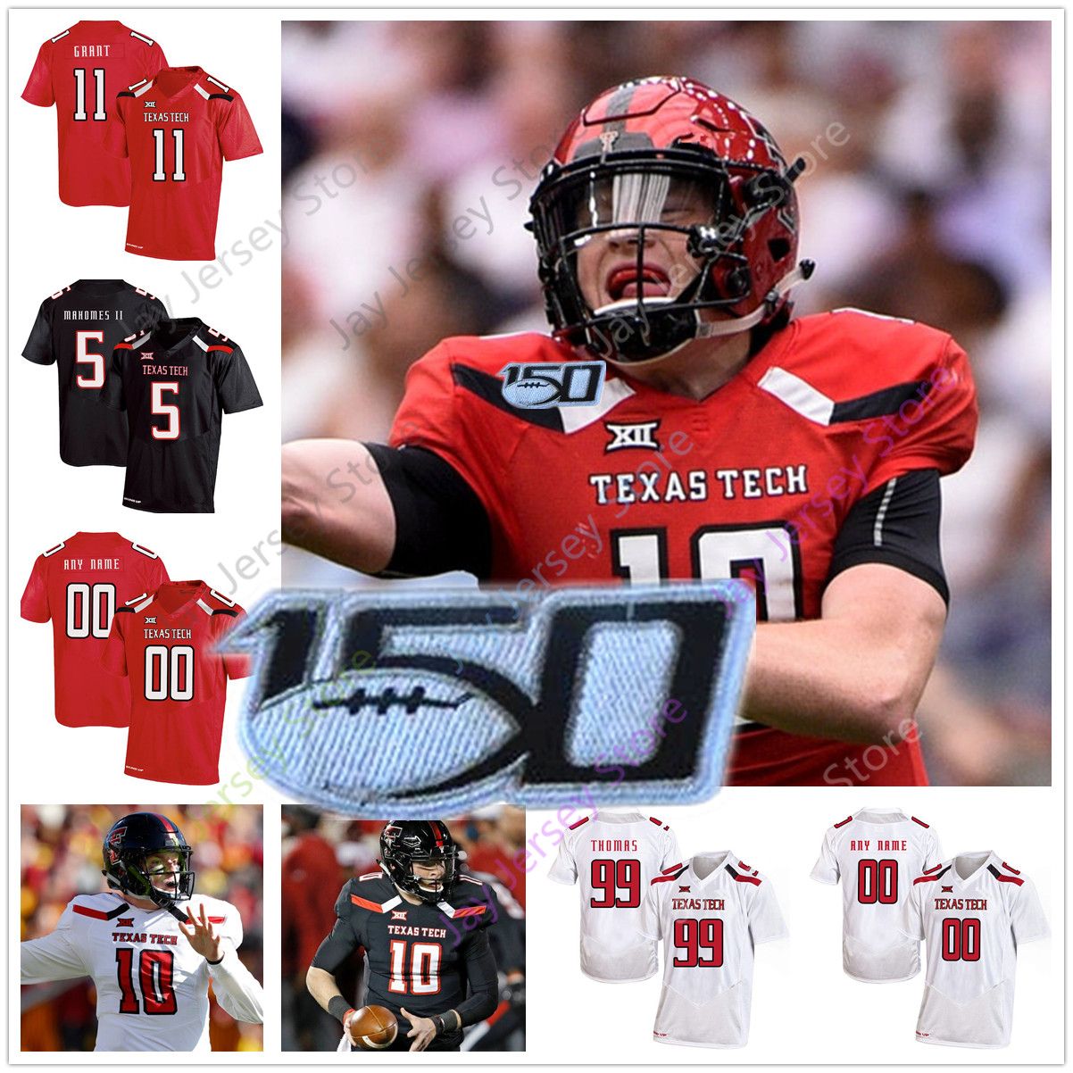 custom texas tech football jersey
