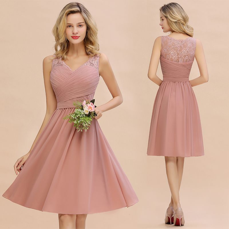 dusty rose party dress