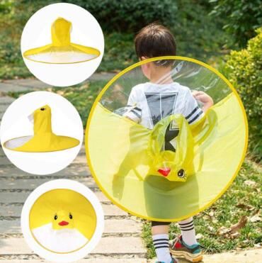 Cute Kids UFO Raincoat Rain Cover Funny 