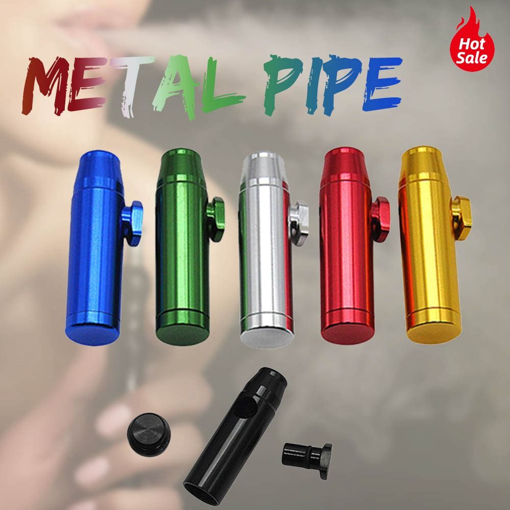 Metal Bullet Snuff Dispenser Snorter Rocket Shape Durable Aluminum Nasal TW 