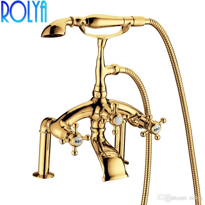 2020 Luxury Golden Claw Foot Tub Faucet Unique Traditional Style