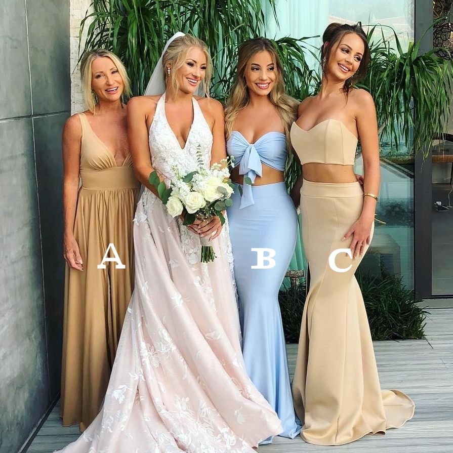 spandex bridesmaid dress