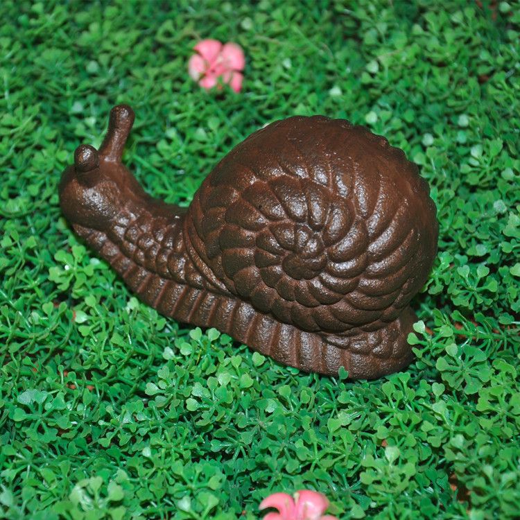 Cast Iron Snail Big Metal Snail Figurine Statue Paper Weight Retro Home