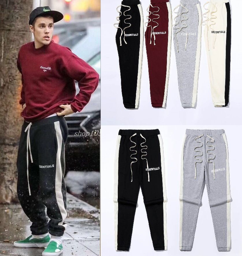 XXLLouisVuitton 2018 New Side Zipper Pants Hip Hop Fear Of God  Fashion Urban Clothing Red Bottoms Justin Bieber FOG Jogger Pants From  Aodirs5, $46.24