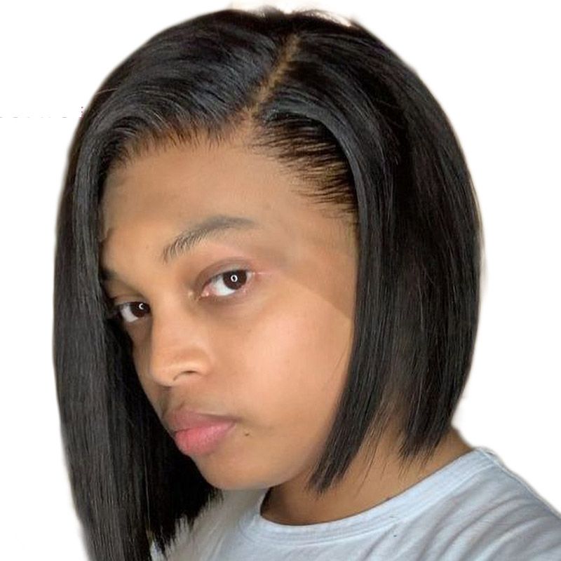 U Part Brazilian Bob Wigs With Baby Hair Light Yaki Straight Short Bob Cut Glueless U U Part Brazilian Bob Wigs With Baby Hair Light Yaki Straight Short Bob Cut Glueless U