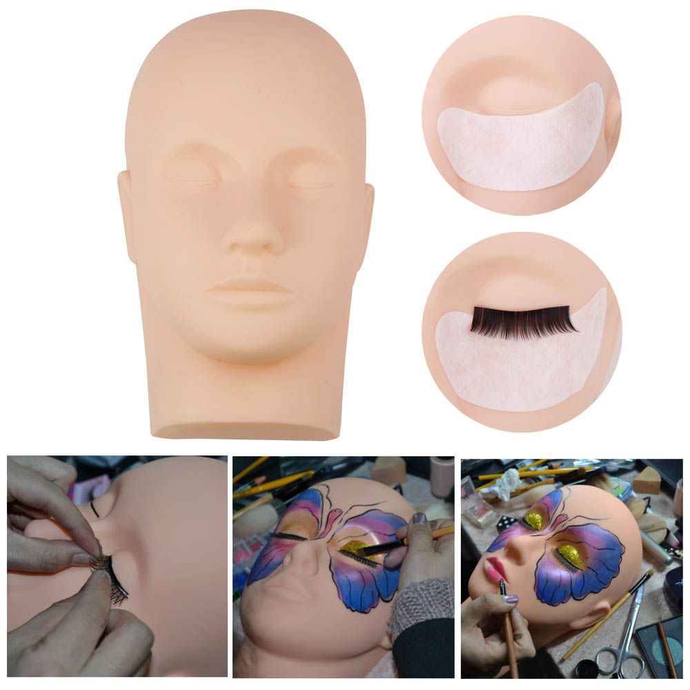 Eyelash Extension Massage Mannequin Head for Makeup Practice