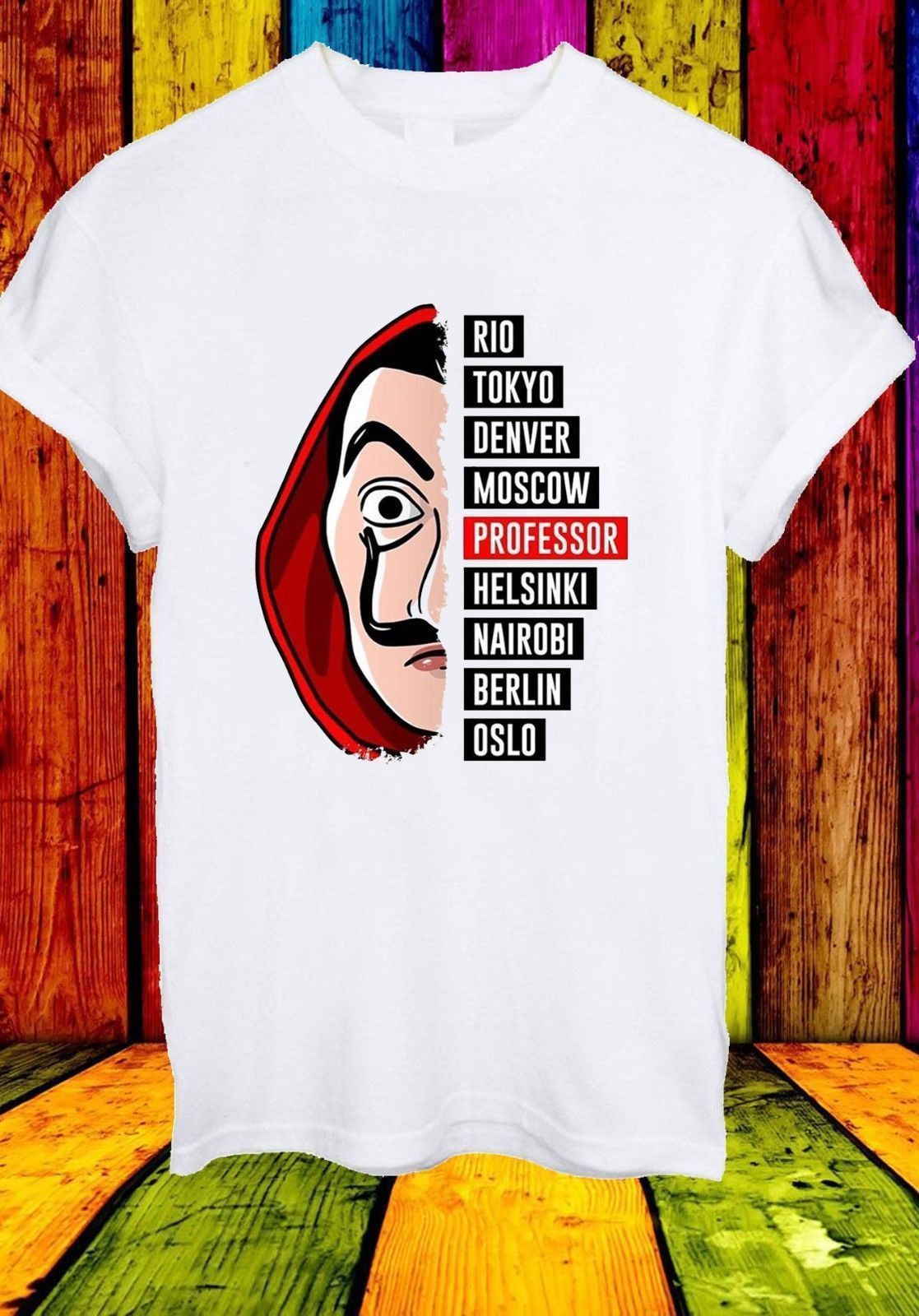 Acheter La Casa De Papel Dali Masque Hommes Femmes Unisexe T Shirt Gilet Top Baseball Sweat A Capuche 0 Drole 100 Coton T Shirt Marque Chemises Jeans Imprimer De 13 44 Du Pingcup Dhgate Com