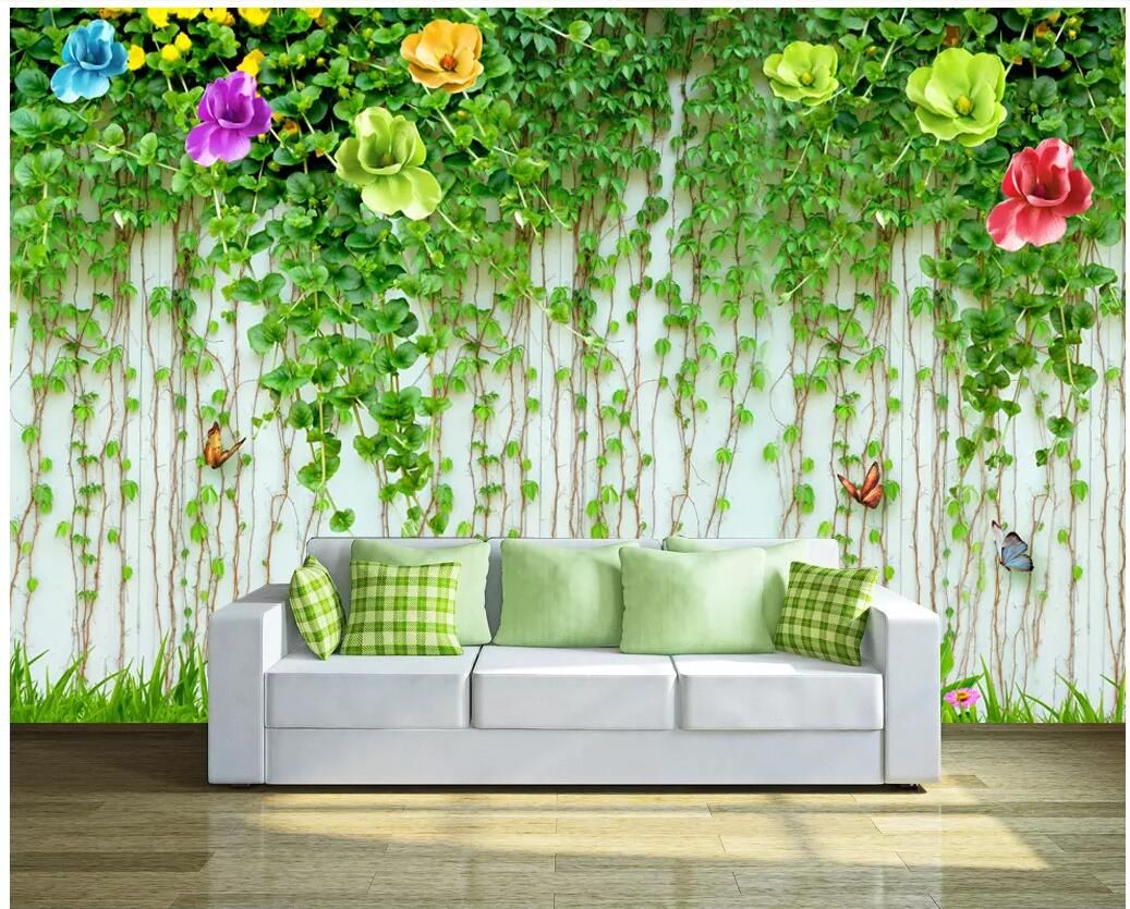 WDBHG Özel Fotoğraf Duvar 3D Duvar Kağıdı HD Çiçek Asma Duvar Arka Plan