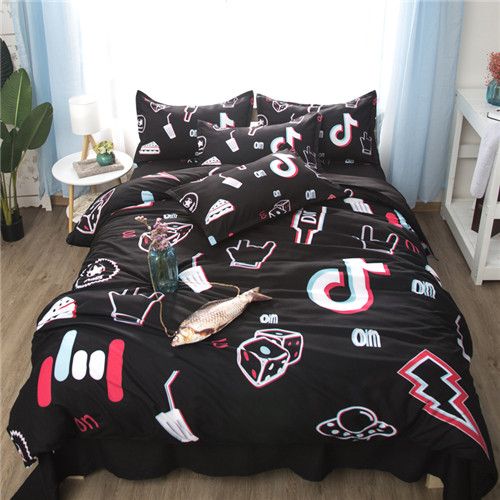 convient pour toutes les saisons N03-140 x 210 cm XWXBB Douyin Tik TOK Parure de lit pour enfant Housse de couette en fibres de polyester haute densit/é housse de couette de taille standard