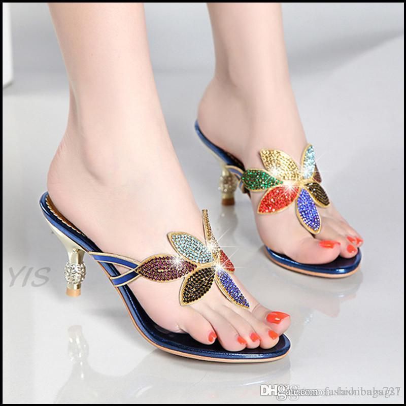 rainbow crystal sandals