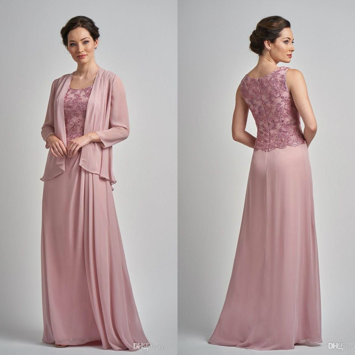 pink mother of the bride gowns