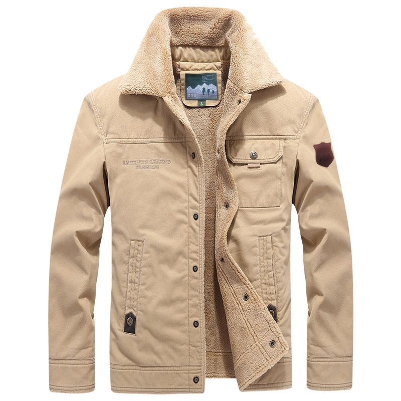 Mens Winter Jacket Sherpa Fleece Lined 