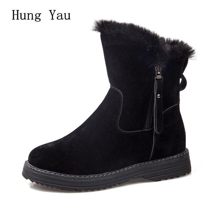 Womens Casual Thick Sole High Top Sneakers Round Toe Platform Flat Ankle Booties with Zipper