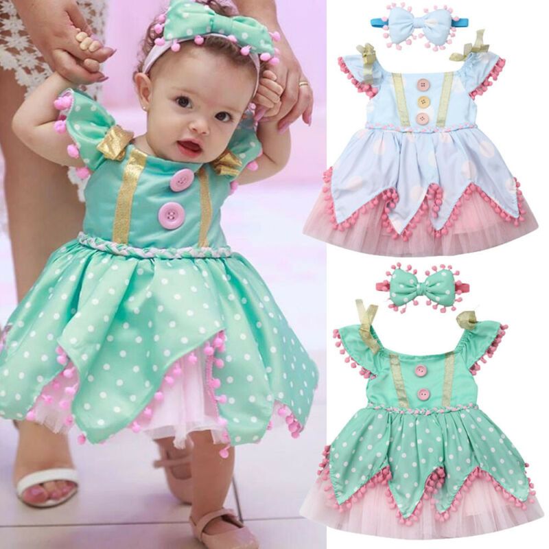 2020 2020 New Year Cute Infant Princess Dress Newborn Baby Girl