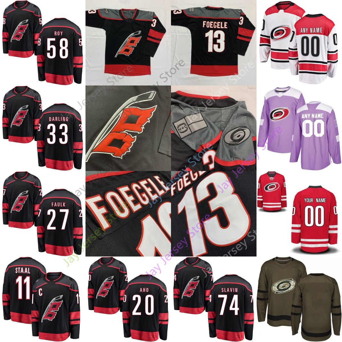 justin faulk carolina hurricanes jersey