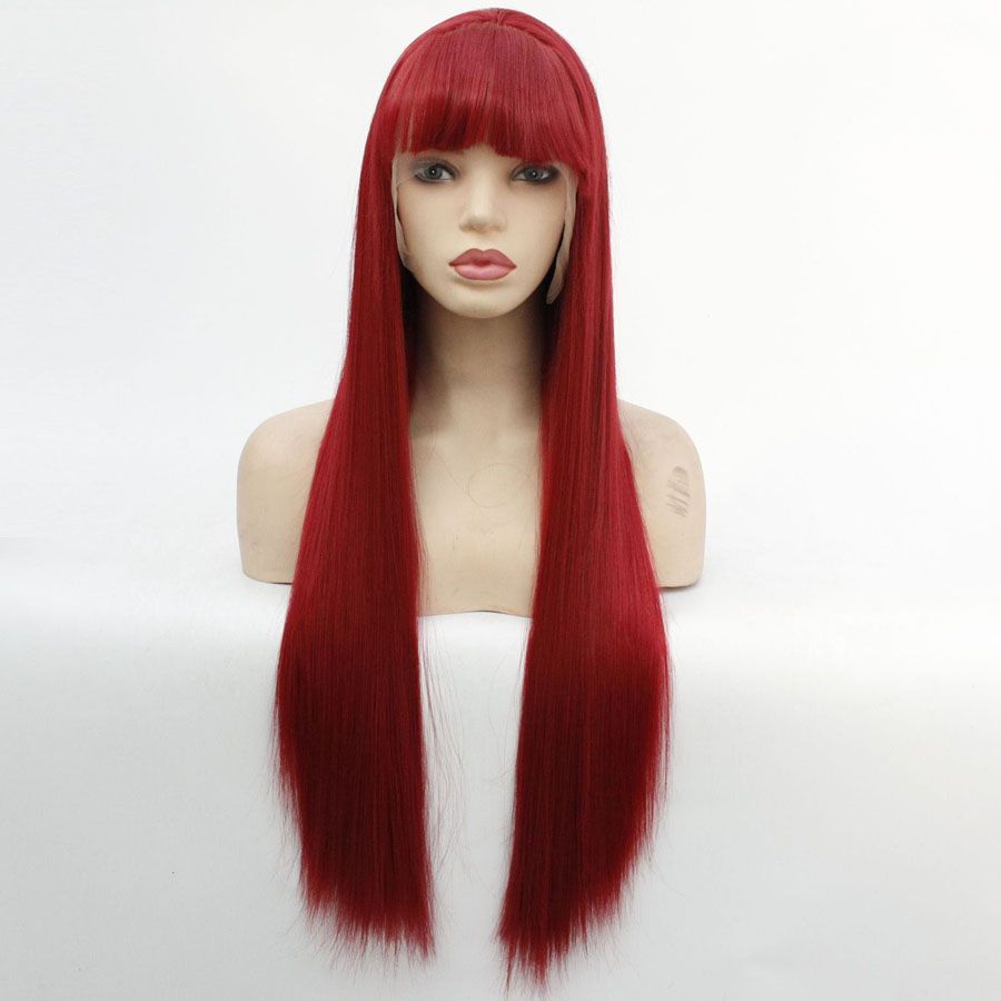 Compre Peruca Vermelha Com Franja Reta Longa Sintetica Rendas Frente Wigs Com Bebe Cabelo Calor Resistente Fibra Sintetica Peruca De Cabelo Glueless 99j Burgundy Peruca De Barato Entrega Rapida E Qualidade Compre Peruca Vermelha Com Franja Reta Longa Sintetica Rendas Frente Wigs Com Bebe Cabelo Calor Resistente Fibra Sintetica Peruca De Cabelo Glueless 99j Burgundy Peruca De Barato Entrega Rapida E Qualidade