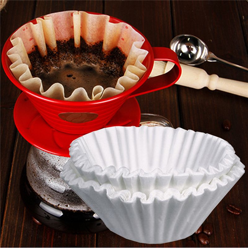 Compre 50 Unids / Set 24 Cm Filtros De Café Blanco De Una Sola Porción De  Papel Para La Máquina De Café Filtro De Papel Taza De Pastel Taza De Papel  Filtro