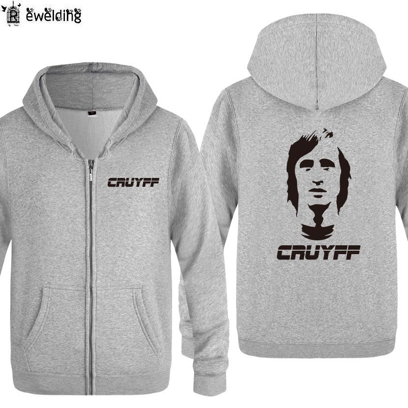 Zipper Hoodies Mannen Johan Cruyff Gedrukte Heren Hoodie Fleece Lange  Mouwen Man Jas Sweatshirt Jas Fitness