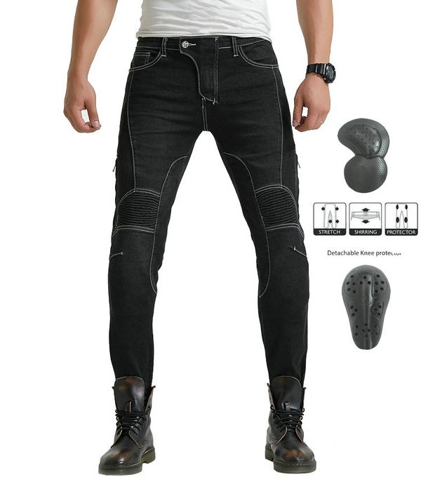 Compra Loong Motorista Pantalones De Montar Motocicleta Delgado Deportes  Ocasionales De Los Pantalones Vaqueros Oculta El Equipo De Protección Bolsa  De Caballero De Protección De Ciclismo Pantalones Negros Barato | Entrega  Rápida