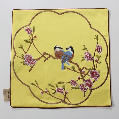 vogels geel33x33cm