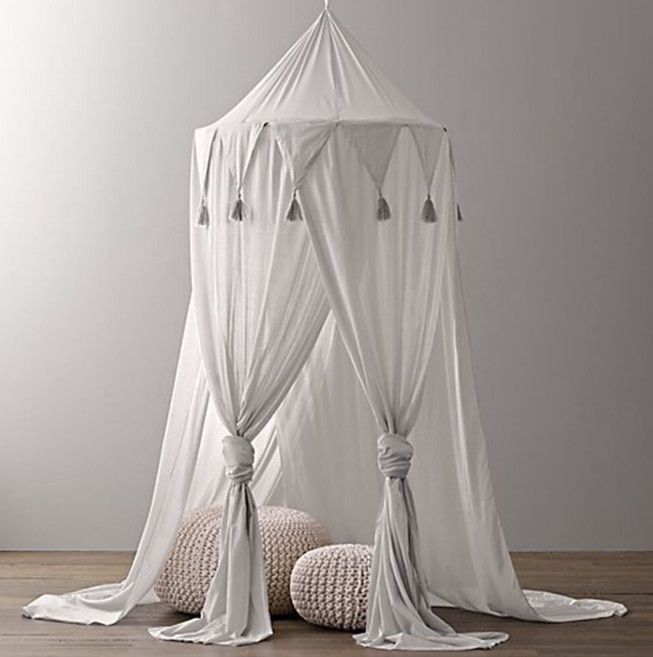 Ins Baby Crib Netting Room Decoration Newborn Kids Triangle Tassel
