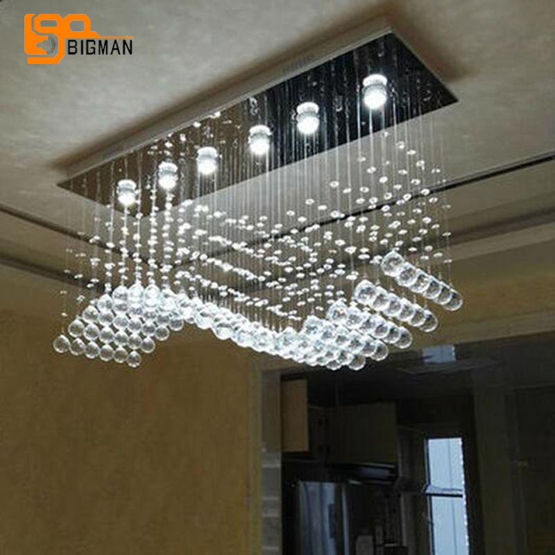 Acheter Vague Design Led Cristal Lumiere Lustre Moderne Lampe Ac110v 220v Lustre Salon Salle A Manger Luminaires De 232 09 Du Crystallighting Fr Dhgate Com