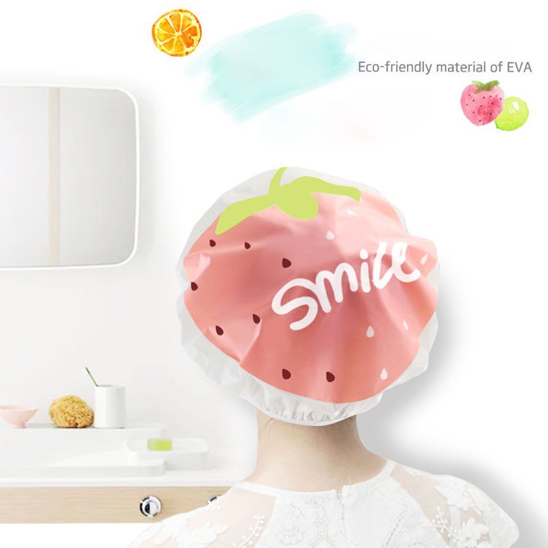 strawberry shower cap