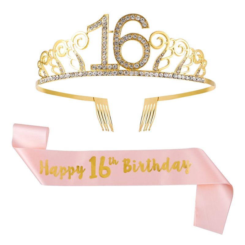 birthday crown and sash