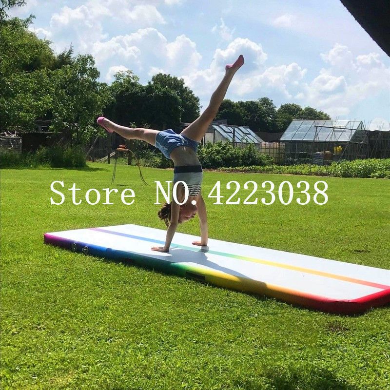 2020 3*1*0.2m Rainbow Air Tumble Track For Gymnastics,Free Air Pump