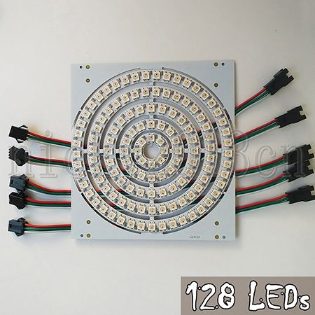 128 LEDs.