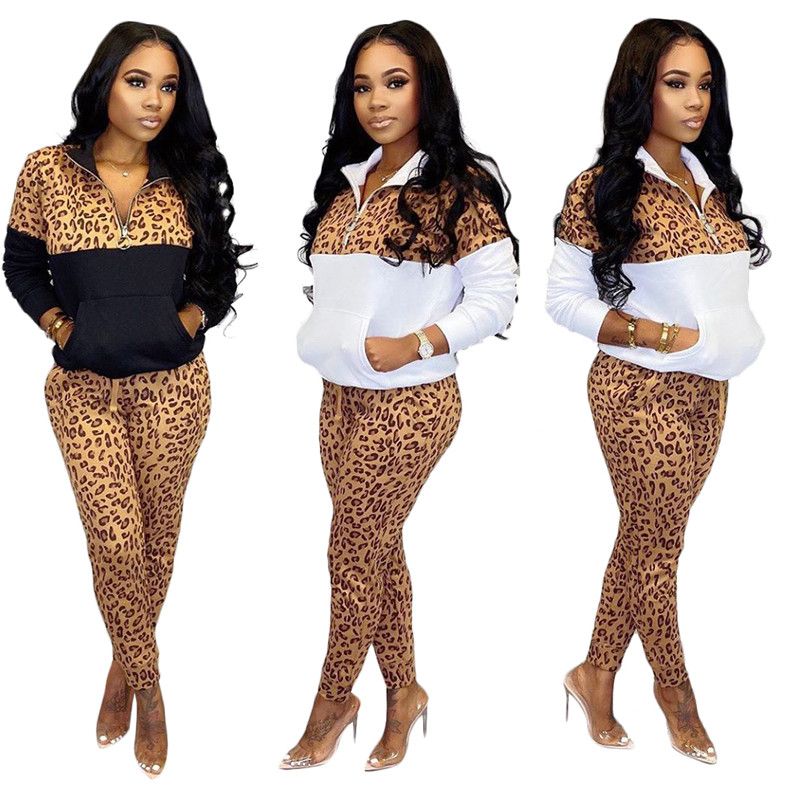leopard jogging suit
