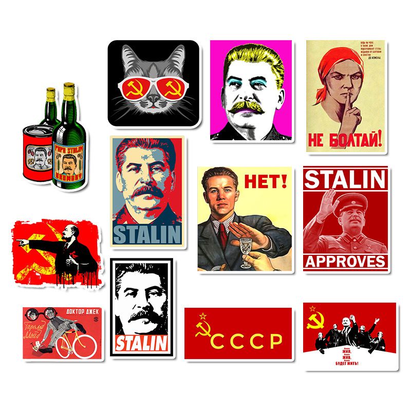 World War II Stalin Leninist Soviet Union USSR CCCP Poster Stickers DIY  Laptop Luggage Refrigerator Decor Waterproof Toy From Aldrichy, $36.79