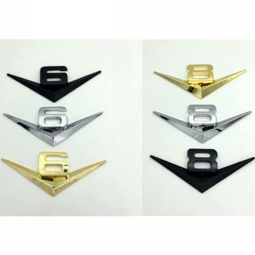 Deco Badge Chrome V6