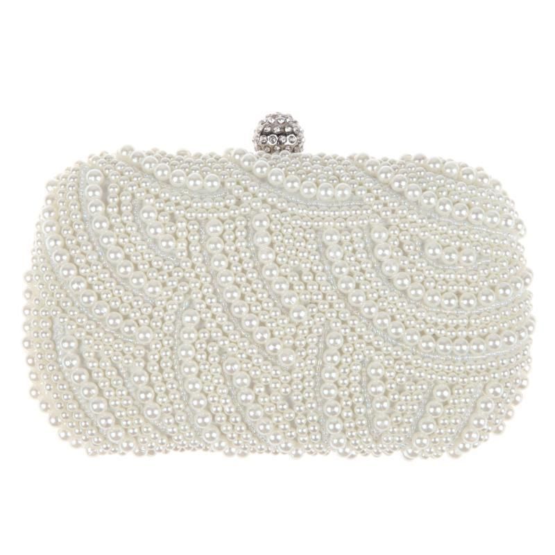 white clutch bag with chain