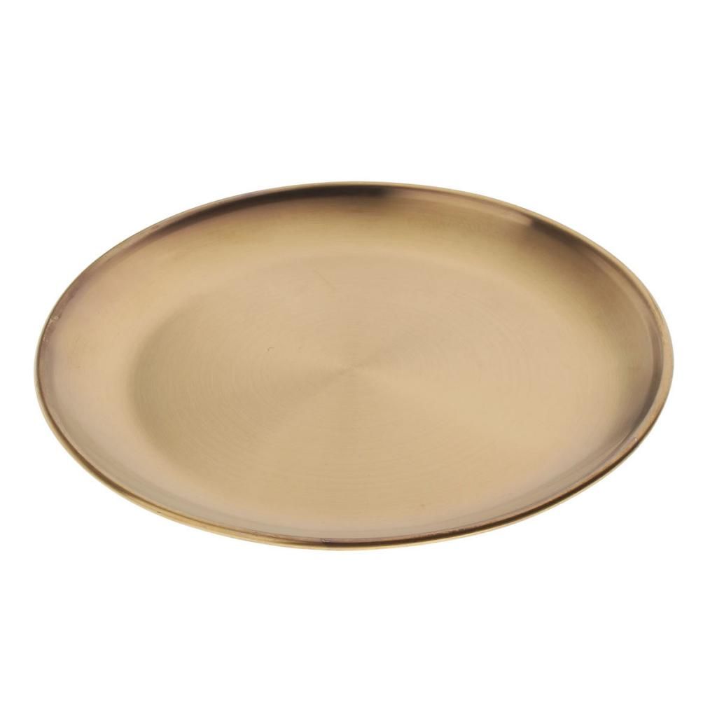 Details about   Stainless Steel Flat Dish plate Double Insulated Thick Platter for BBQ