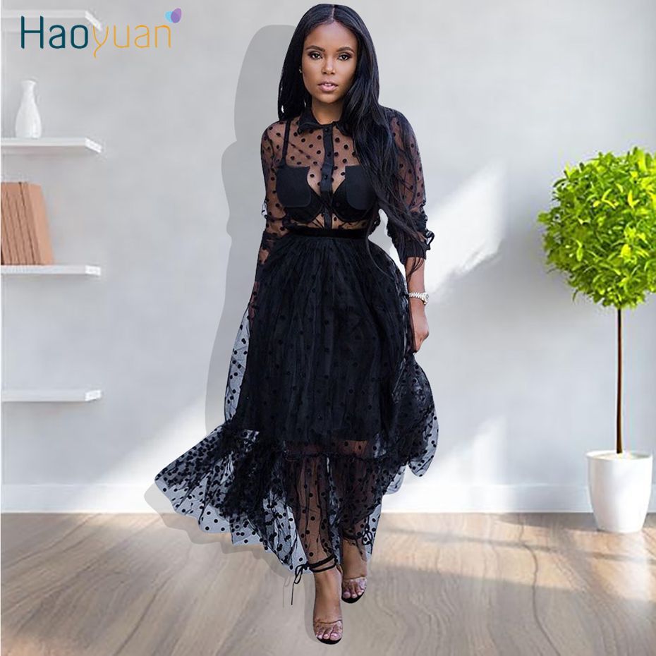 sheer maxi shirt