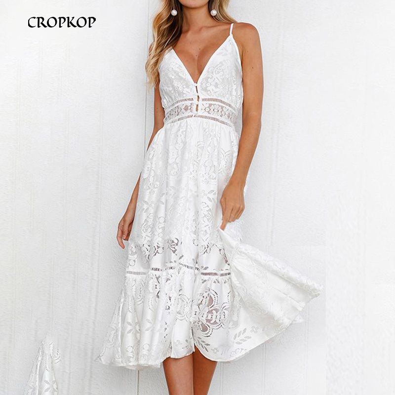 white halter sundress