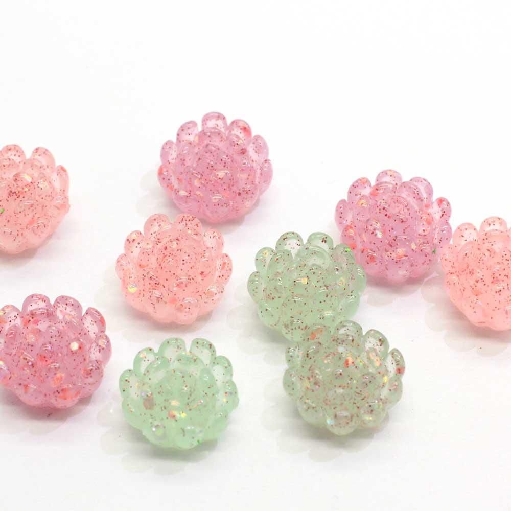 zzb .sa 16 mm Assorted Colour Lotus Resin Flower Cabochons