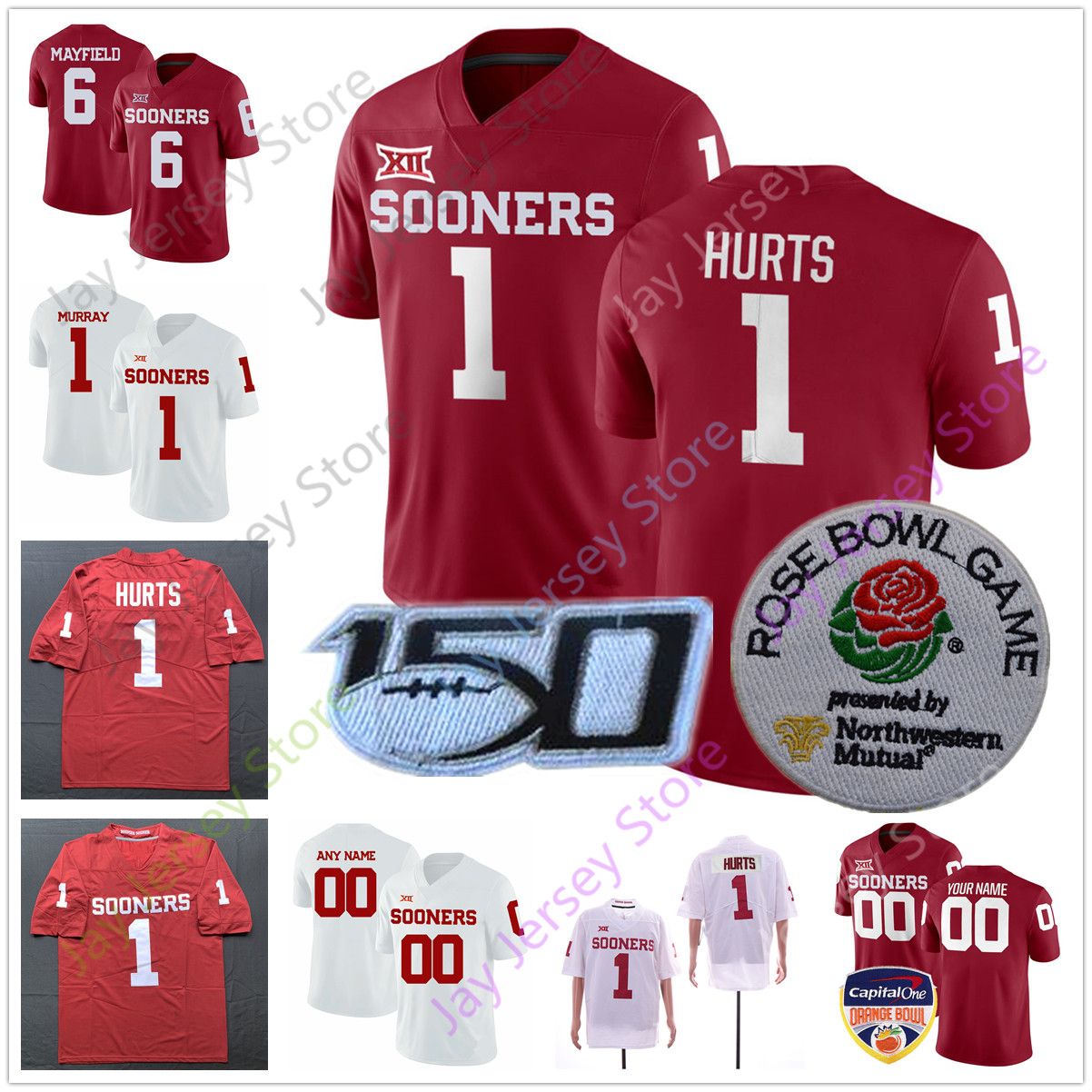 custom ou football jersey